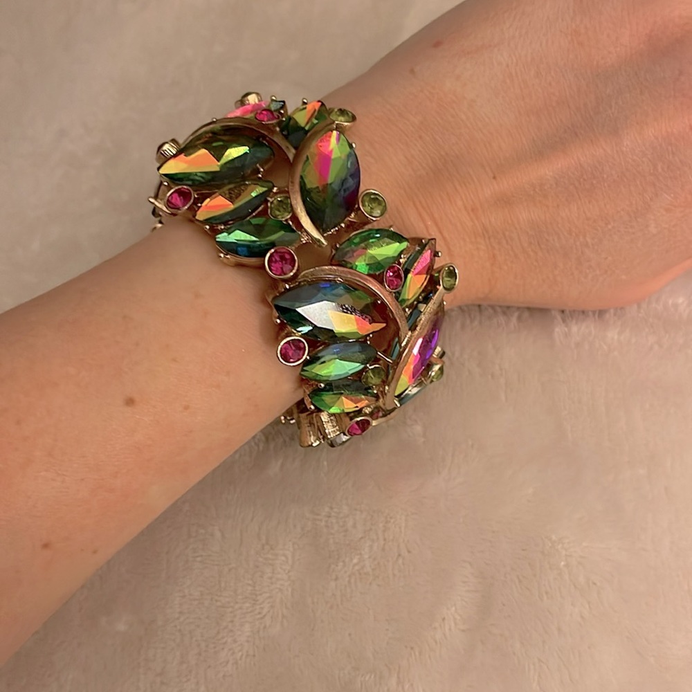 Gorgeous rainbow colored bracelet. Stretch bracelet, should fit most wrists.
